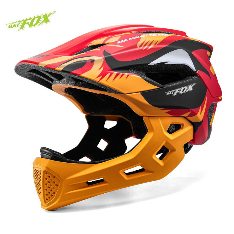 Motorcycle Gear Kids - BATFOX-casco de bicicleta de cara completa