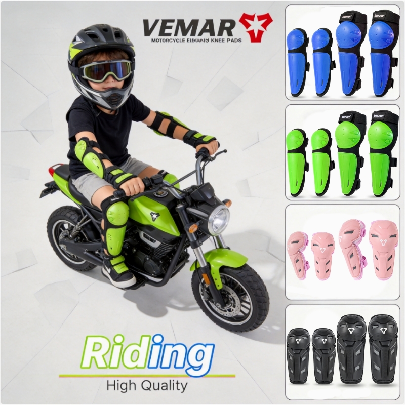 Motorcycle Gear Kids - VEMAR Juego de Rodilleras y Coderas