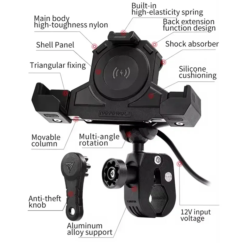 MOTOWOLF-soporte para teléfono - Motorcycle Gear Adventure reseña y precio