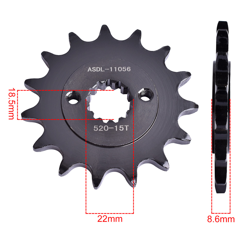 Piñón Delantero de 15 Dientes  - Motorcycle Gear Adventure reseña y precio