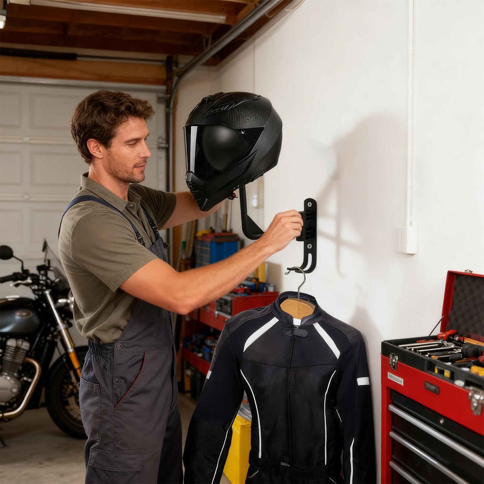 Organizador de casco, soporte  - Motorcycle Gear Wall Mount reseña y precio